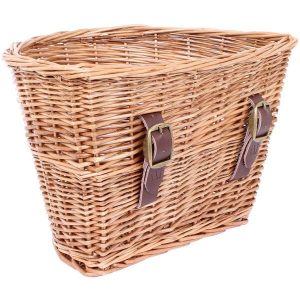 D-Shaped Wicker Basket with Leather Straps - Stylish and Durable for Various Uses 8 bsk007 03