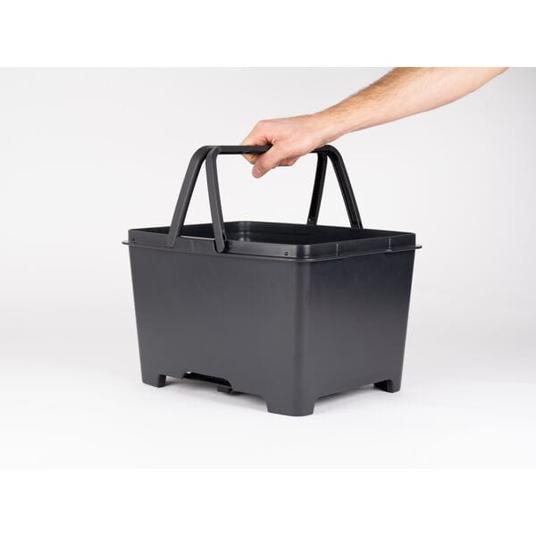Close-up of locking carry handles on CARRY AVS Box in black