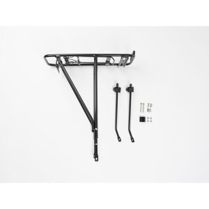City AVS Adjustable Rear Disc Pannier Rack – Black – Fits 24-29" Wheels, 25 kg Capacity – Blue Door Bicycles 7 Spring clamp detail on City AVS Adjustable Rear Disc Pannier Rack in black