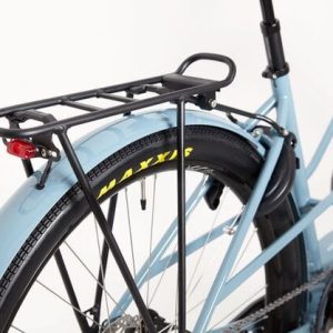 Columbia Road Large E-Bike Blue Rear View with Rack