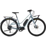 Columbia Road Large E-Bike – UK-Designed Electric Bike with Shimano STEPS Motor, 150km Range & Step-Through Frame 1 Columbia Road Large E-Bike Blue Side View with Shimano STEPS Motor