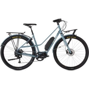 Columbia Road Large E-Bike Blue Side View with Shimano STEPS Motor