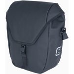 COMMUTER Waterproof Triple-X Pannier Bag – Black – 25L Durable Weatherproof Cycling Backpack – Blue Door Bicycles 2 Front view of COMMUTER Waterproof Triple-X Pannier Bag in black mounted on pannier rack