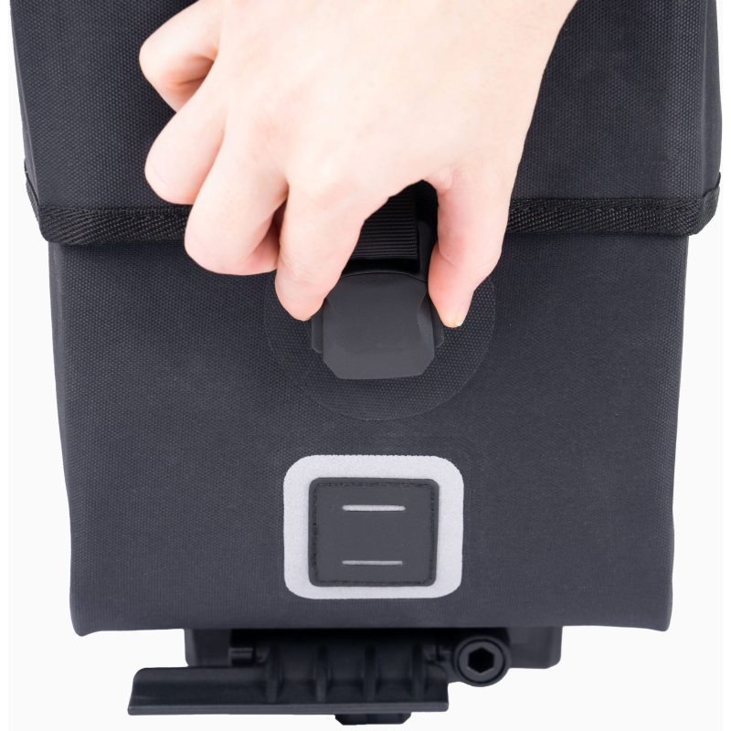 COMMUTER Waterproof Top Bag 10 Litre in black with buckle