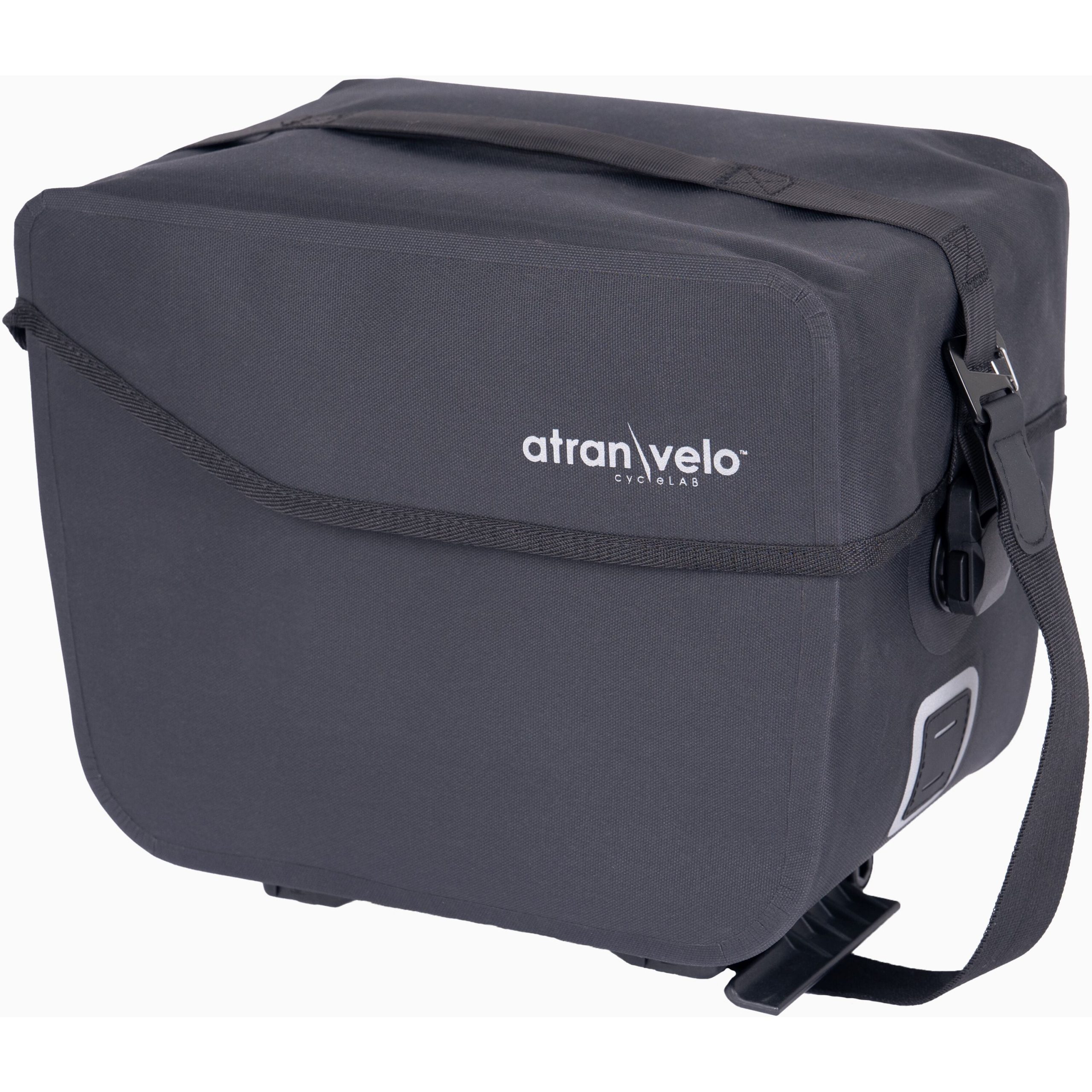Front view of COMMUTER Waterproof Top Bag 10 Litre in black