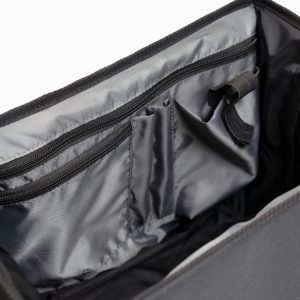 COMMUTER Waterproof Top Bag – 10 Litre – Black – AVS Compatible Touring & Commuting Luggage – Blue Door Bicycles 5 COMMUTER Waterproof Top Bag 10 Litre in black with open main compartment