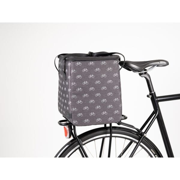 Rear view of COOL AVS Top Bag in grey with reflective finis