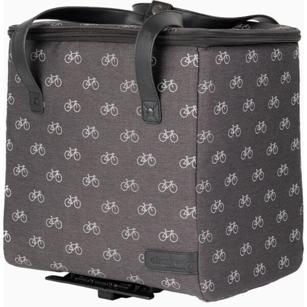 COOL AVS Top Bag in grey, side profile on bike