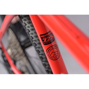 Croix De Fer 20 Adventure Gravel Bike – Reynolds 725 Steel Frame, Shimano GRX & Tubeless Ready 9 Downtube of Croix De Fer 20 Red