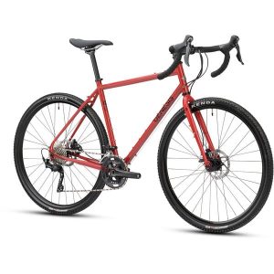 Croix De Fer 20 Adventure Gravel Bike – Reynolds 725 Steel Frame, Shimano GRX & Tubeless Ready 5 Croix De Fer 20 Red Adventure Gravel Bike Front View