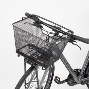 DAILY AVS Basket – 22 Litre Steel Bicycle Basket with AVS System & Carry Handle 5 Basket attached to bicycle using AVS system