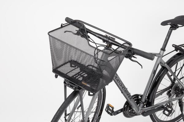 Basket attached to bicycle using AVS system