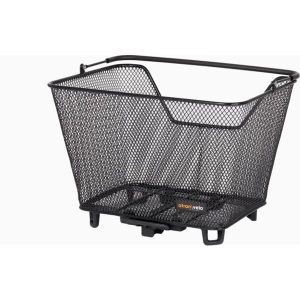 DAILY AVS Basket – 22 Litre Steel Bicycle Basket with AVS System & Carry Handle 4 Side profile of DAILY AVS Basket 22L in Black