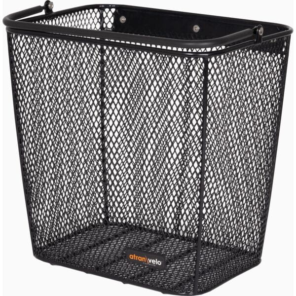 Front view of DAILY SIDE Triple-X 26 Litre Black Steel Basket