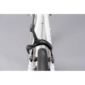 Equilibrium Large Steel Road Bike – Lightweight Reynolds 725 Frame, Classic Design (White) 13 Equilibrium Large Steel Road Bike Promax rim brake caliper