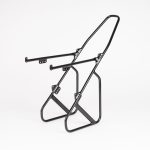 Explorer Low Rider Front Pannier Rack – Black – Lightweight Aluminium Touring Rack for Improved Stability – Blue Door Bicycles 1 Explorer Low Rider Front Pannier Rack in black