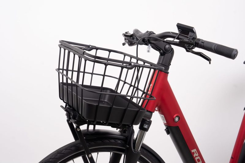 GROCERY AVS Basket 23 Litre in black mounted on front carrier