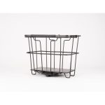 GROCERY AVS Basket with Removable Bag – Black – 40L Durable Bike Basket – Blue Door Bicycles 2 GROCERY AVS Basket in black, side profile with removable bag