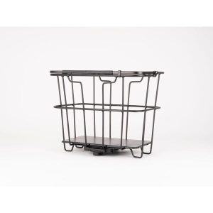 GROCERY AVS Basket with Removable Bag – Black – 40L Durable Bike Basket – Blue Door Bicycles 4 GROCERY AVS Basket in black, side profile with removable bag