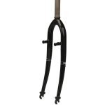 High-Quality 700C Hybrid Bike Fork – 1" Threaded, Cro-Mo Steel, V-Brake, Mud-Guard Eyelets – Blue Door Bicycles 1 Durable 700C Hybrid Bike Fork in black