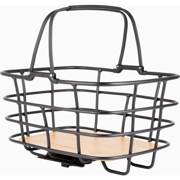 Close-up of ergonomic durable handles on DUO 27L basket