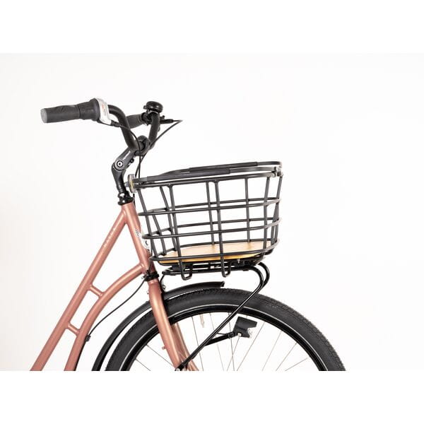 Large DUO 27L basket mounted on a bicycle front rack