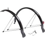 Premium Full Length Mudguards 700 x 60 mm – Black – Durable Polycarbonate & Stainless Steel Stays – Blue Door Bicycles 2 Stainless fittings included with Premium Full Length Mudguards 700 x 60 mm in black