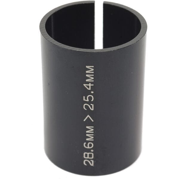 Threadless Stem Shim Adapter 1-1/8 inch to 1 inch - Black Anodised, Aluminium Split Shim 4 spt100 1