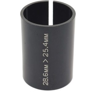 Threadless Stem Shim Adapter 1-1/8 inch to 1 inch - Black Anodised, Aluminium Split Shim 6 spt100 2 1