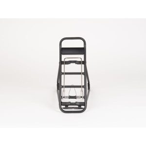 Tour AVS 20 Inch Rear Pannier Rack – Black – Compact Bike Rack with Spring Clamp & Reflector – Blue Door Bicycles 5 Top view of Tour AVS 20 Inch Rear Pannier Rack in black