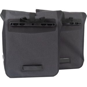 Waterproof TRAVEL AVS Side Panniers – Black – 50L Durable Bike Bags – Blue Door Bicycles 7 Close-up of AVS mounting system on Waterproof TRAVEL AVS Side Panniers