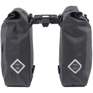 Waterproof TRAVEL AVS Side Panniers – Black – 50L Durable Bike Bags – Blue Door Bicycles 6 Waterproof TRAVEL AVS Side Panniers in black, Double side pannier