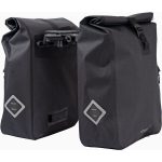 Waterproof TRAVEL AVS Side Panniers – Black – 50L Durable Bike Bags – Blue Door Bicycles 2 Waterproof TRAVEL AVS Side Panniers in black, side profile on bike