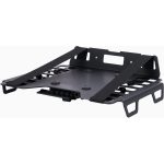 TRAYC AVS Loading Plate with Bungees – Black – Lightweight Cargo Platform for Front & Rear Carriers – Blue Door Bicycles 1 Front view of TRAYC AVS Loading Plate with Bungees in black