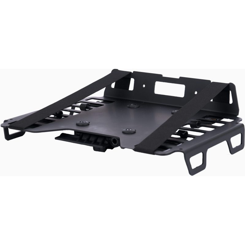 TRAYC AVS Loading Plate with Bungees – Black – Lightweight Cargo Platform for Front & Rear Carriers – Blue Door Bicycles 3 Front view of TRAYC AVS Loading Plate with Bungees in black