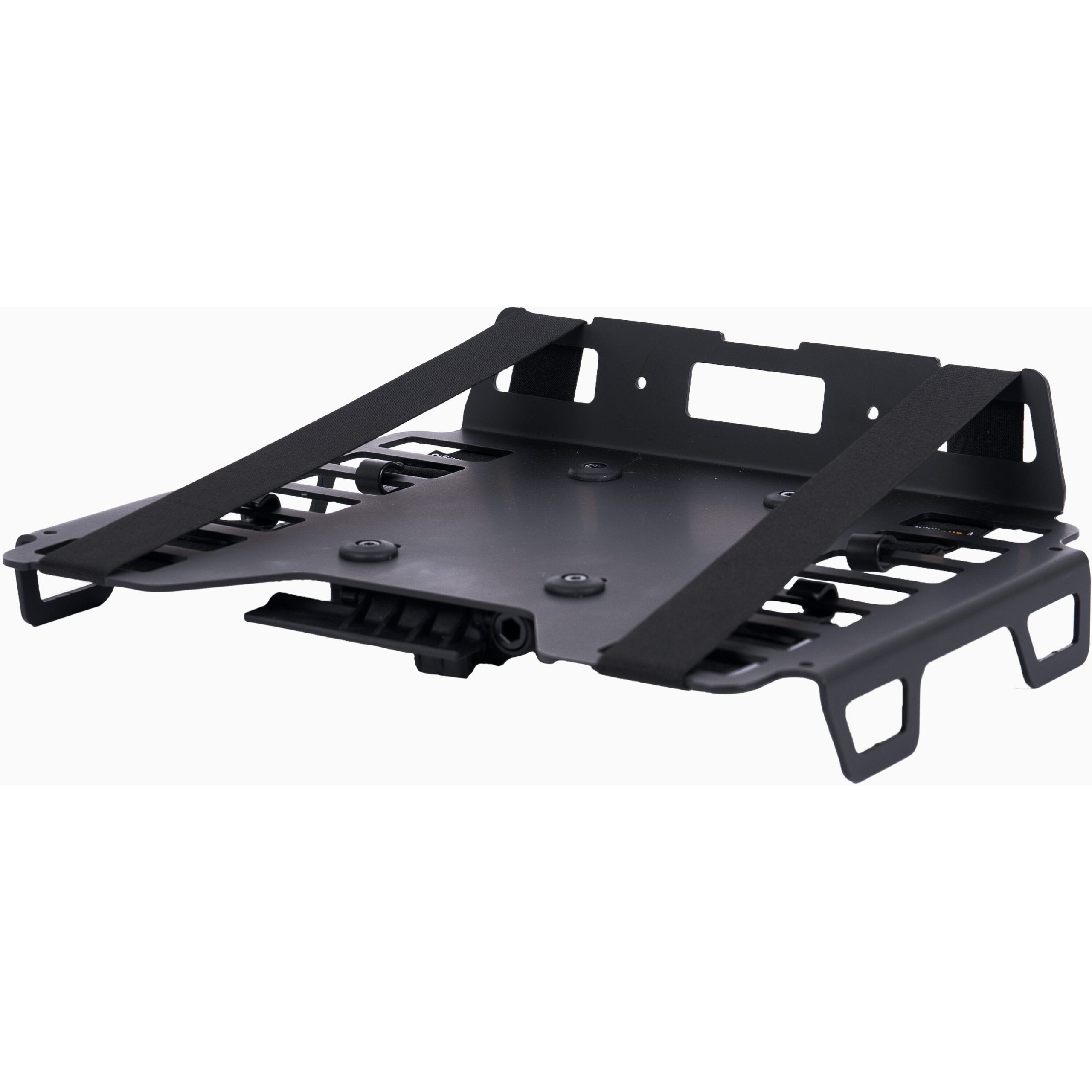 Front view of TRAYC AVS Loading Plate with Bungees in black