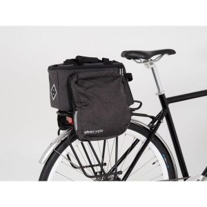 ZAP Top AVS Bag with Mini-Panniers – Black – Expandable 18.5L Durable Bike Bag – Blue Door Bicycles 6 Expandable mini-panniers of ZAP Top AVS Bag in black fully opened